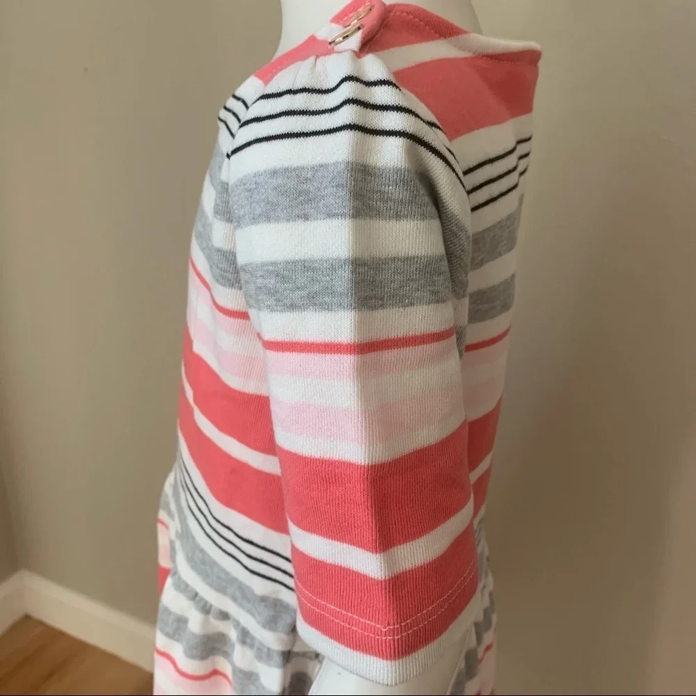 NWT GYMBOREE “Kitty In Pink” Cotton Knit Striped Dress Short Sleeves Casual Sz 6